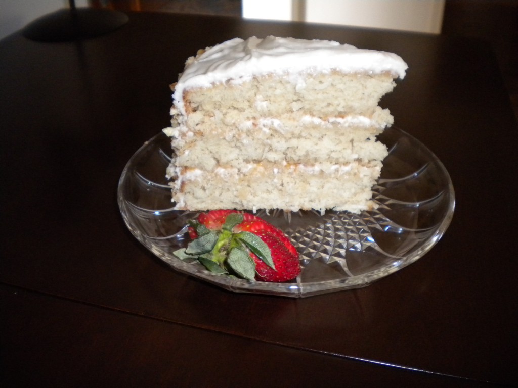 Italian Cream Cake Slice